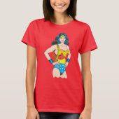 女疑問に思 |ラッソーでヴィンテージポーズ Tシャツ (正面)