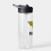 女疑問に思 |ロゴクラシックロゴ |名前の追加 ウォーターボトル (右面)