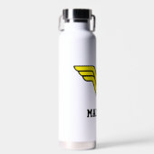 女疑問に思 |ロゴクラシックロゴ |名前の追加 ウォーターボトル (正面)