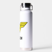 女疑問に思 |ロゴクラシックロゴ |名前の追加 ウォーターボトル (背面)