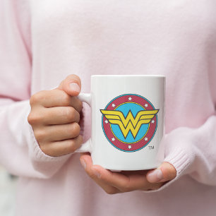 女疑問に思  円と星のロゴ コーヒーマグカップ