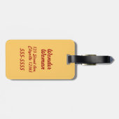 女疑問に思 |円と星のロゴ ラゲッジタグ (裏面横)