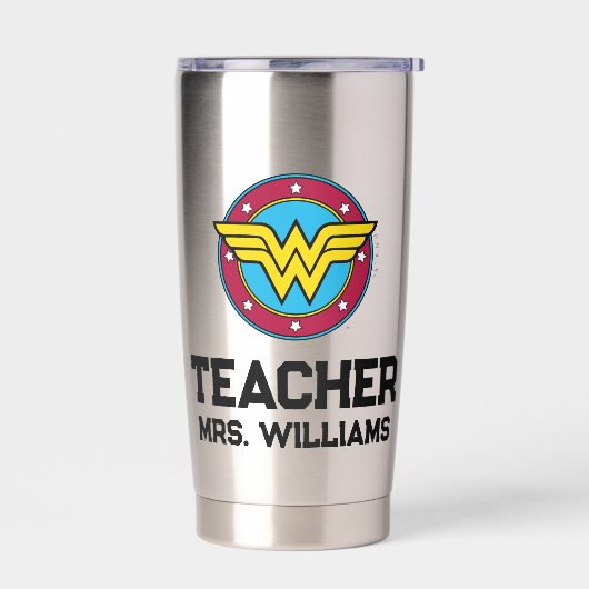 女疑問に思 |円と星のロゴ 保温保冷タンブラー (左面)