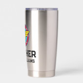 女疑問に思 |円と星のロゴ 保温保冷タンブラー (背面)