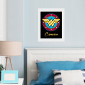 女疑問に思 |円と星のロゴ 箔ポスター (インサイチュ (寝室))