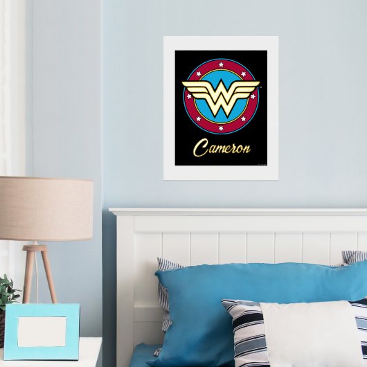 女疑問に思 |円と星のロゴ 箔ポスター (インサイチュ (寝室))