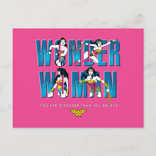 女疑問に思「君は君より強い信じ」 インビテーションポストカード (正面)