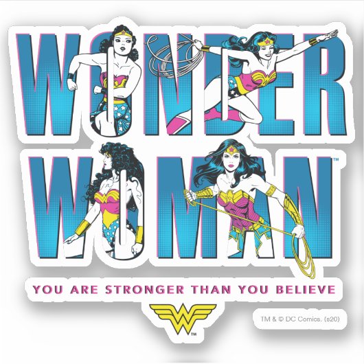 女疑問に思「君は君より強い信じ」 シール (正面)