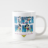 女疑問に思「君は君より強い信じ」 ジャンボコーヒーマグカップ (右)