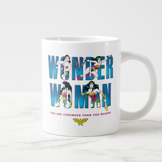 女疑問に思「君は君より強い信じ」 ジャンボコーヒーマグカップ (右)