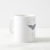 女疑問に思 |美しいBlissロゴ コーヒーマグカップ (正面左)