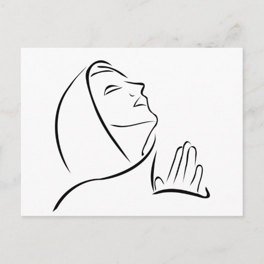 女祈が空を見上げる ポストカード (正面)