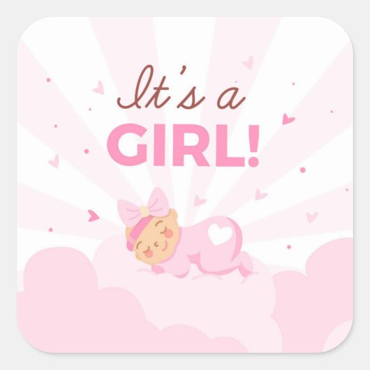 女祝の子だ スクエアシール (正面)