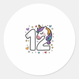 女祝の子のための12歳の誕生日パーティー ラウンドシール