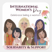 女祝の日ポートレート スクエアシール (正面)