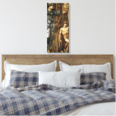 女神が運の歯車を回す（バーヌ・ジョーンズ） キャンバスプリント (インサイチュ (寝室))