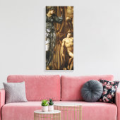 女神が運の歯車を回す（バーヌ・ジョーンズ） キャンバスプリント (インサイチュ (リビング))