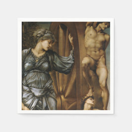 女神が運の歯車を回す（バーヌ・ジョーンズ） スタンダードカクテルナプキン