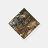 女神が運の歯車を回す（バーヌ・ジョーンズ） スタンダードカクテルナプキン (角)