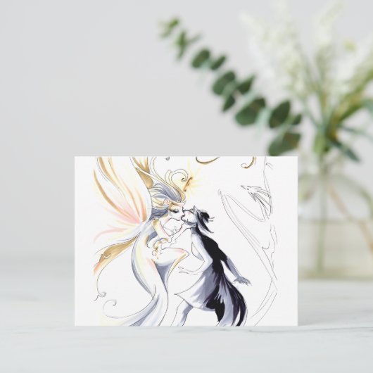 女神としての芸術家 ポストカード (スタンド正面)