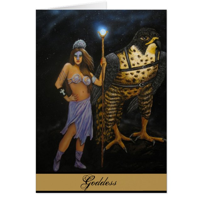 女神のアクリルの絵画カード (正面)