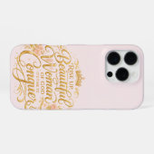 女神のピンクの輝き iPhoneケース (裏面横)
