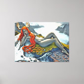 女神の下のオルカ キャンバスプリント (正面)