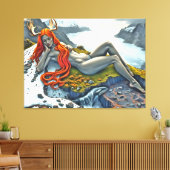 女神の下のオルカ キャンバスプリント (インサイチュ (リビング))