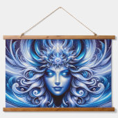 女神の天の青の頭1月 –  吊り下げ型タペストリー (正面)