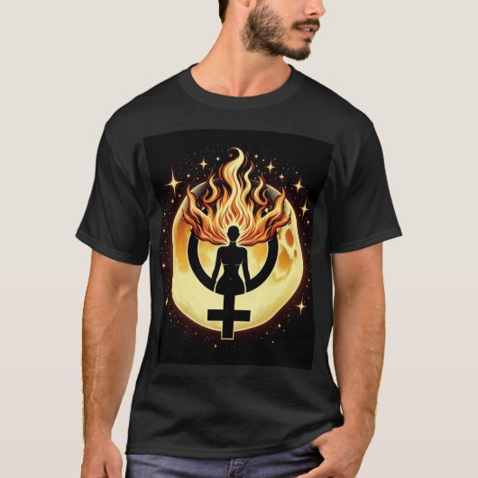 女神の女性 Tシャツ (正面)