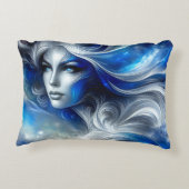 女神の女神の白い青の頭2月 –  アクセントクッション (裏面)