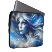 女神の女神の白い青の頭2月 –  ラップトップスリーブ (正面右)