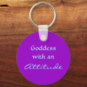 女神の姿勢を持つ引用文 キーホルダー (正面)