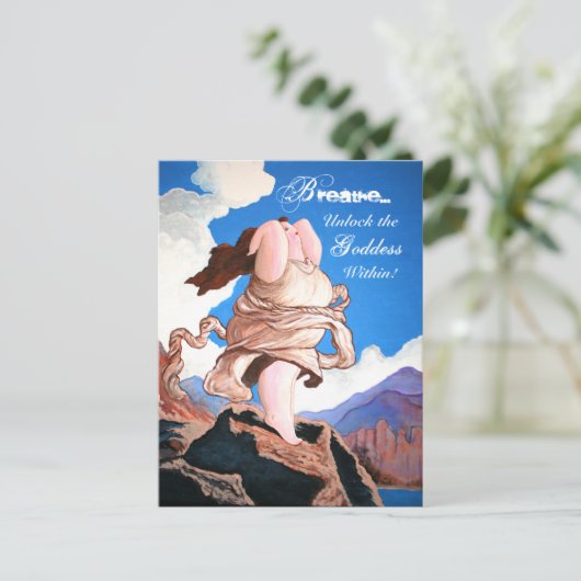 「女神の心を解き放て」はがき ポストカード (スタンド正面)