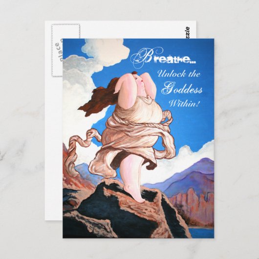 「女神の心を解き放て」はがき ポストカード (正面/裏面)