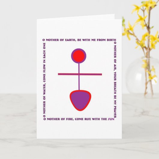 女神の挨拶の歌 カード (黄色い花)