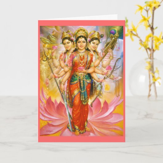 女神の挨拶状 カード (黄色い花)