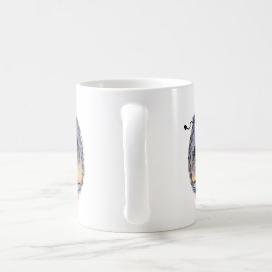 女神の木あなたもしが日没を見る コーヒーマグカップ (ハンドル)