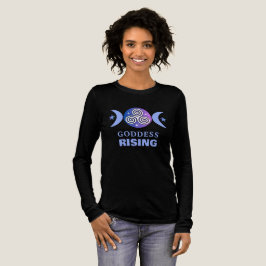 女神の目覚め パープルブルー 長袖Tシャツ トライブレンドTシャツ