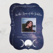 女神の葬式カード異教のの手に 招待状 (正面/裏面)