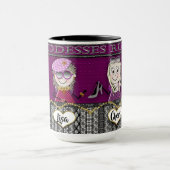 女神の規則- BFFのマグ- 2人のガールフレンド マグカップ (中央)