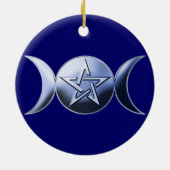 女神の記号の木のオーナメントの円 セラミックオーナメント (裏面)