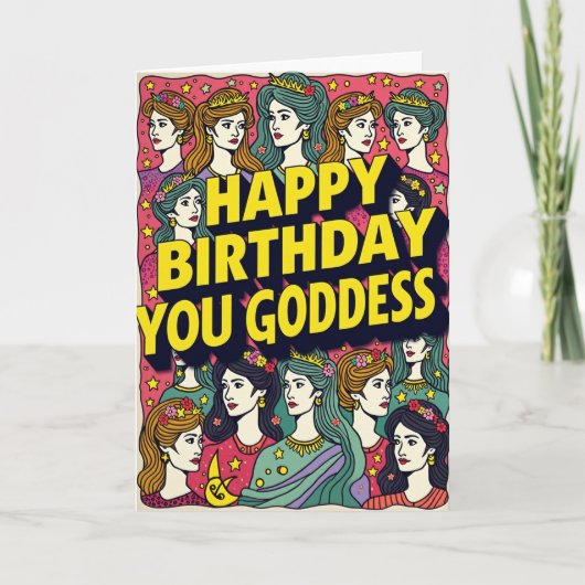 女神の誕生日アートカード カード (正面)