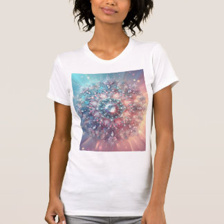 女神の輝き曼荼羅 — パステルクリスタルクラウン Tシャツ