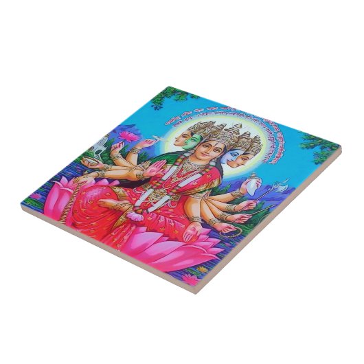 女神のGayatri Deviの神 タイル (側面)