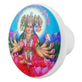 女神のGayatri Devi Vedaマータの神 セラミックノブ (右)
