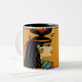 女神のHathorのエジプトのマグ ツートーンマグカップ
