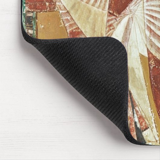 女神のHathorの置くことを描写するレリーフ、浮き彫り マウスパッド (コーナー)