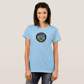 女神のLadiesTワイシャツの寺院 Tシャツ (正面フル)