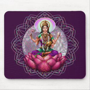 女神のLakshmiの曼荼羅 マウスパッド